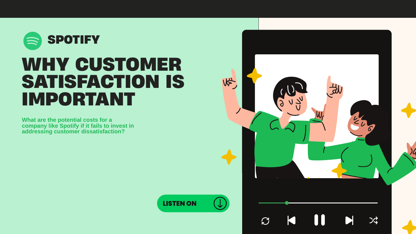 Spotify customer satisfaction presentation cover